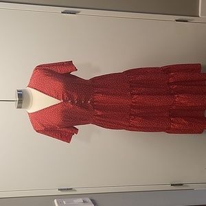 Dress Size L Red/White